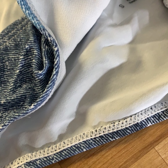 Blue Boho Patch Color Block Brazilian Lined Bikini New - Picture 6 of 12